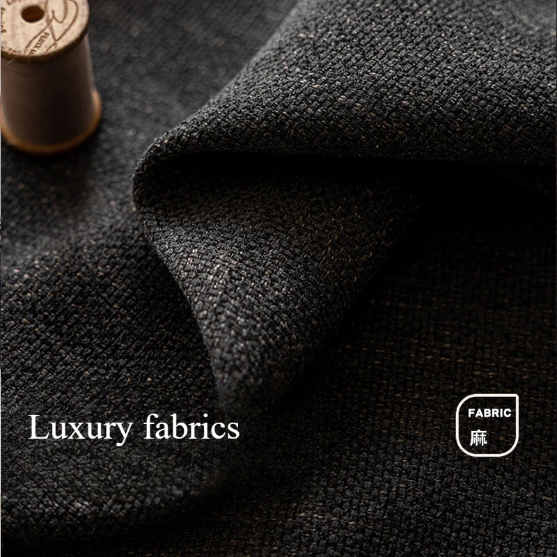 Черная хлопковая и льняная занавеска для гостиной спальни столовой средний