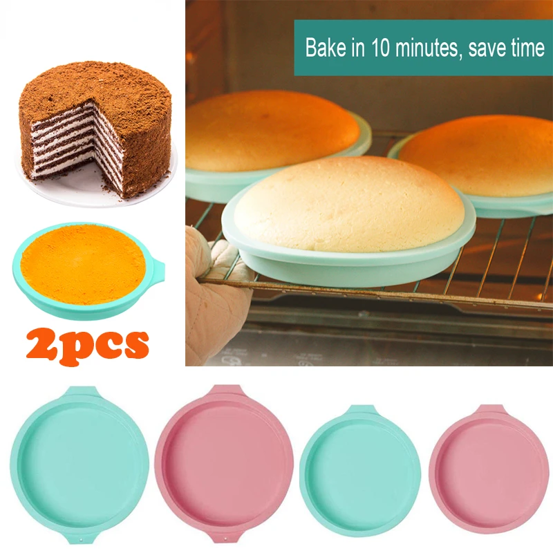 

Tools Round Layered Cake Mold Non-Stick Rainbow Cake Moulds Pizza Mold Silicone Baking Bakeware Kitchen Baking Tools Acces