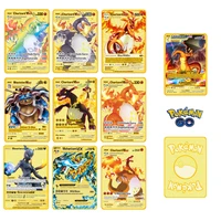 pokemon iron shiny cards english charizard mewtwo pikachu metal cards vmax metal gold pack game collection cards gift kids