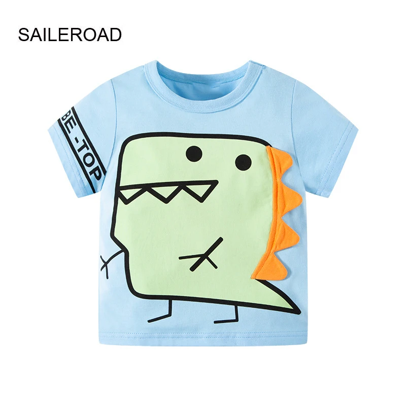 

Летняя хлопковая футболка с коротким рукавом, с стереоскопическим рисунком