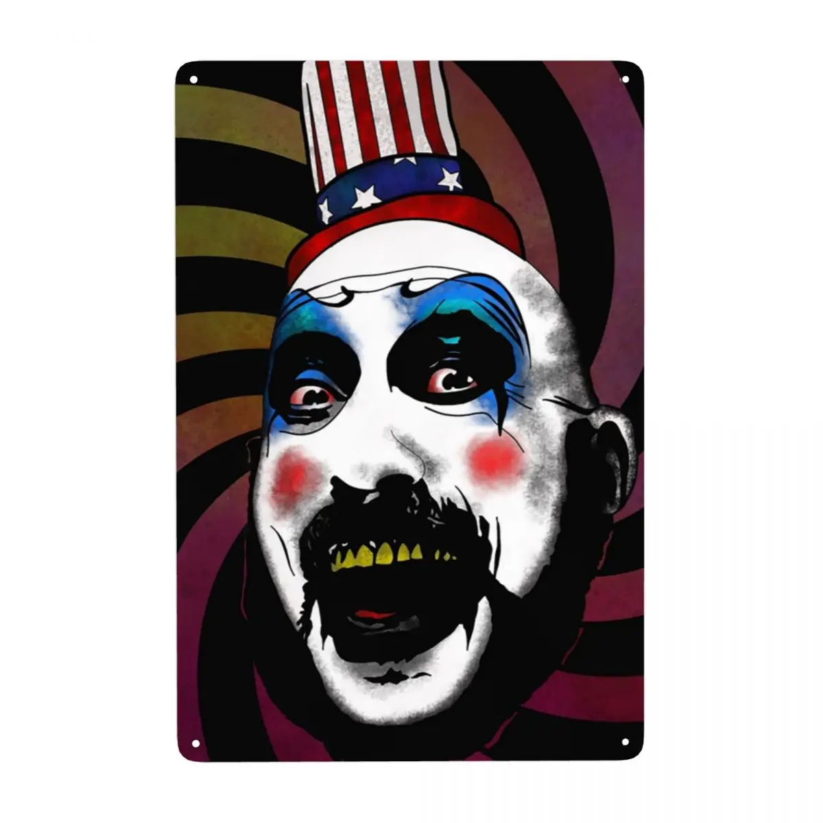 Металлические знаки в стиле ретро Captain Spaulding персонаж из фильма ужасы на заказ