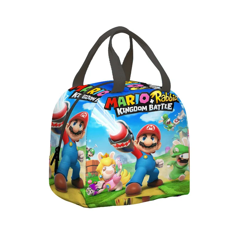 

Super Mario Bros Anime Figures Meal Bag Toys Mario Luigi Cartoon Portable Bag Children's Lunch Bags Cute Kids School Storage Bag