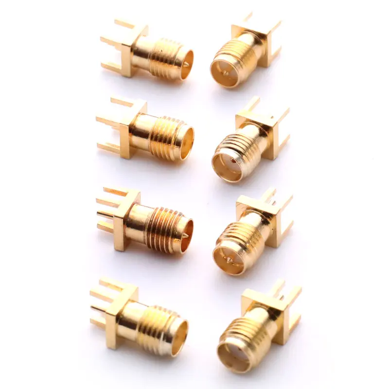 

5pcs SMA Female Jack Connector For 1.6mm Solder Edge PCB Straight Mount Gold Plated RF Connectors Receptacle Solder