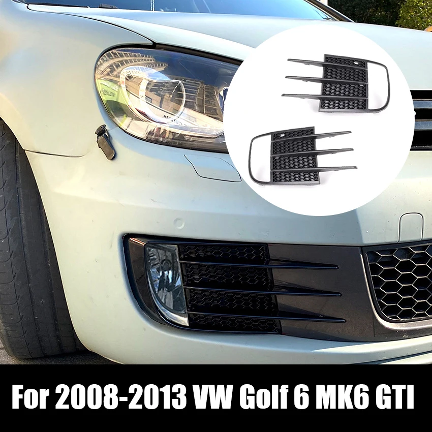 

For VW Volkswagen Golf 6 MK6 VI GTI GTD Paint ABS Fog Lamps Shade Front Fog Light Grille Hoods Eyebrow Eye Wind Knife Cover Trim
