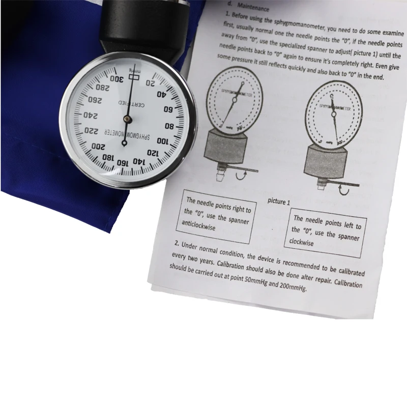 Медицинский синий монитор артериального давления манжета манометр анероидный