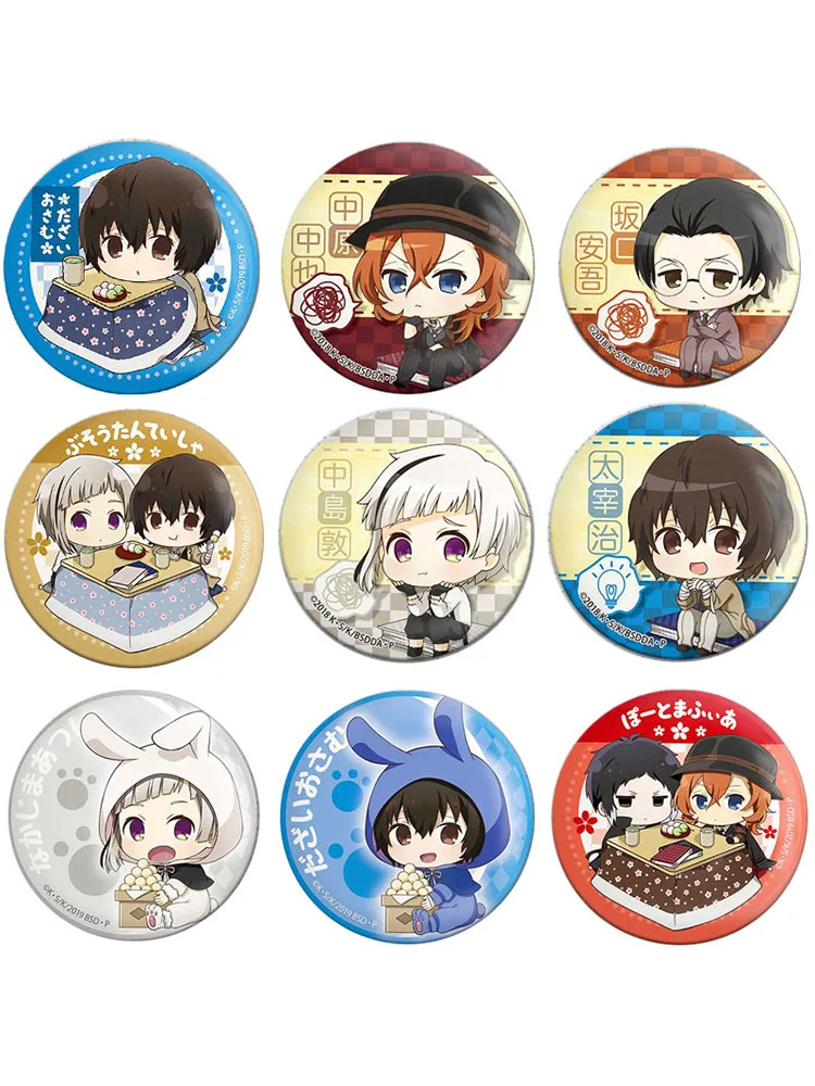 

Japan Anime Bungo Stray Dogs Brooch Cartoon Pin Accessories Clothes Hat Backpack Decoration Harajuku Badges Give a friend a gift