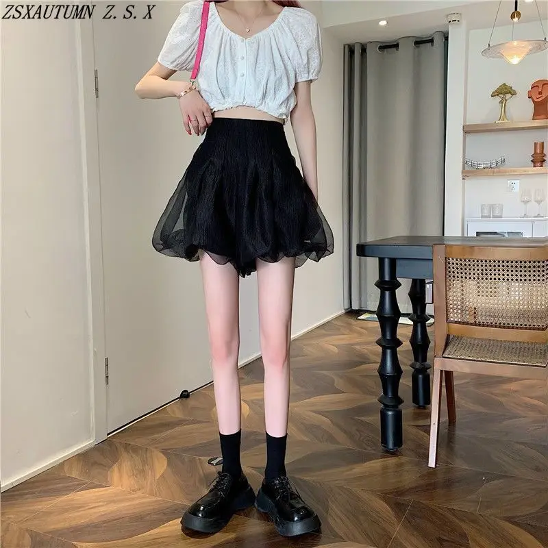 

Tulle Skirt Long for Women's Summer Hot Girl Fashion Mini Short Ball Gown Skirt Japanese Lovely Naughty A-Line Hip Wrap Skirts