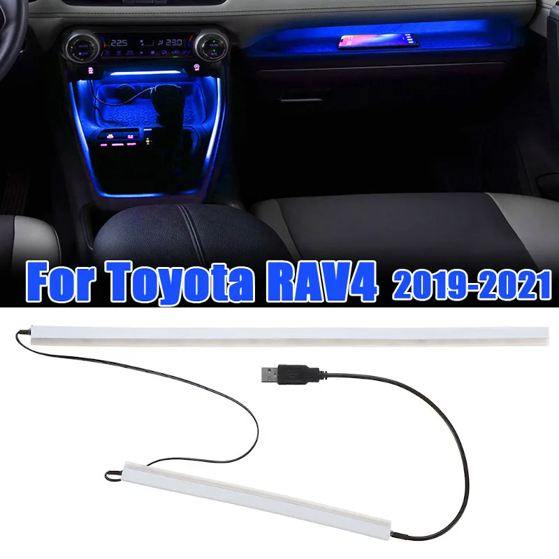 

For Toyota RAV4 2019 2020 2021 RAV 4 Auto LED Central Control Atmosphere Light Car Interior Modified Atmosphere Decorative Lamp