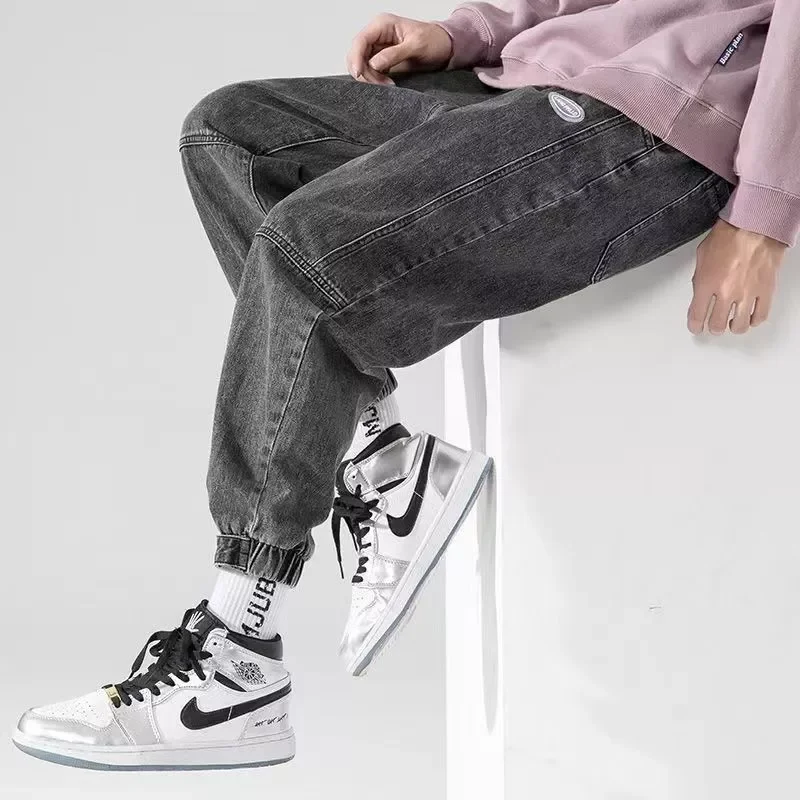 

NEW IN Autumn Spring Summer Ankle-Length Baggy Jeans Men Streetwear Jogger Jeans Denim Harem Pants Plus Size Male Cargo pants