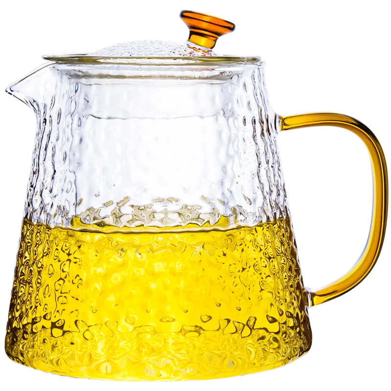 

Lid Glass Handle Cup Teapot Kettle Filter Warmer Retro Chinese Tea Pot Transparent Tetera De Vidrio Resistant Tea Infuser EA60CH