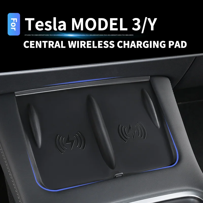 

For Tesla Model 3 Y 2021 2022 central control wireless charging anti-skid modified decorative pad interior accessories supplies