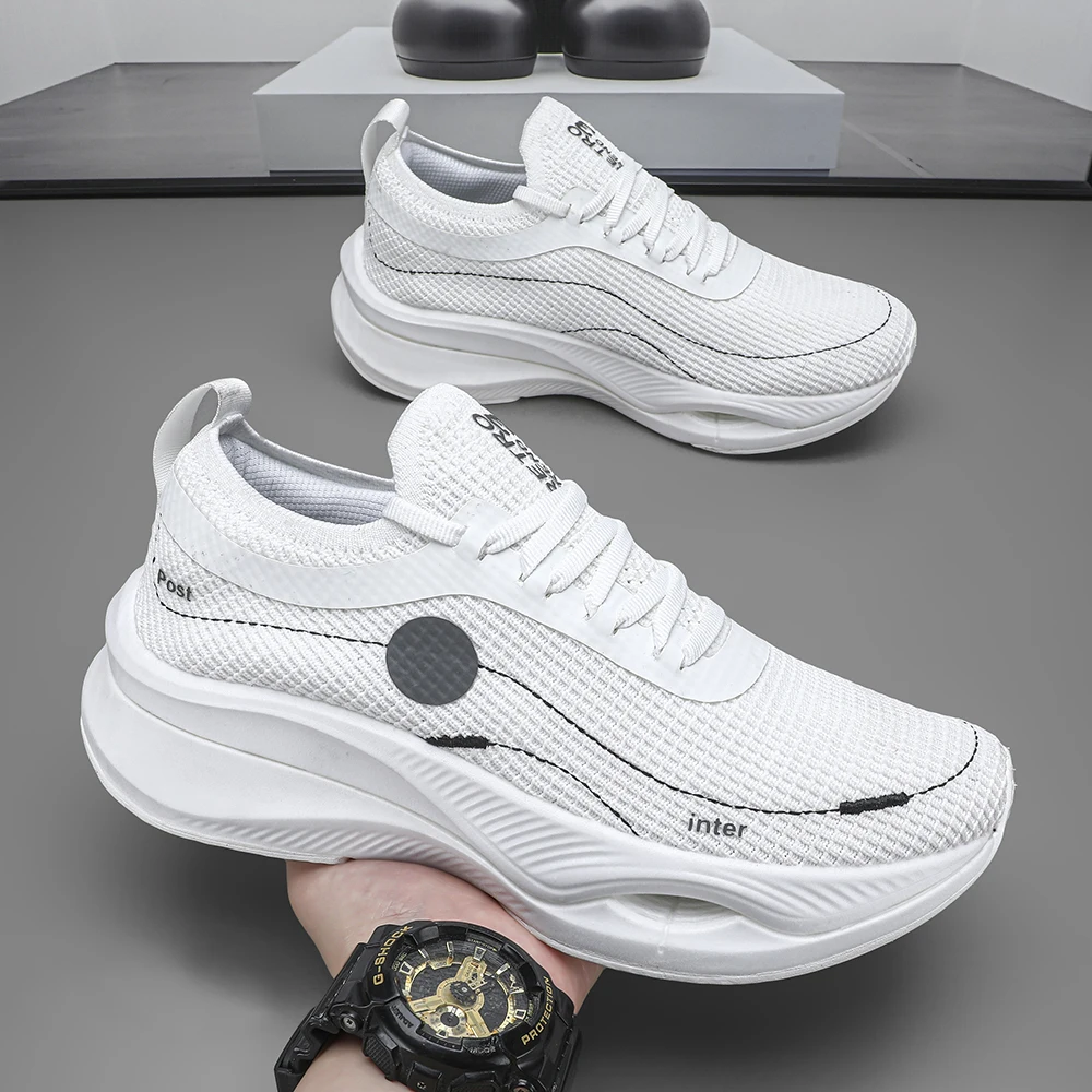 2023 New Carbon Running Shoes Men Women Casual Sports Shoes Breathable Outdoor Trail Sneakers Couple Elastic Tennis Shoes 36-45