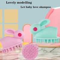 baby shampoo brush cute cartoon massage shampoo bath brush baby scalp massage cleaning brush hair combs for kids
