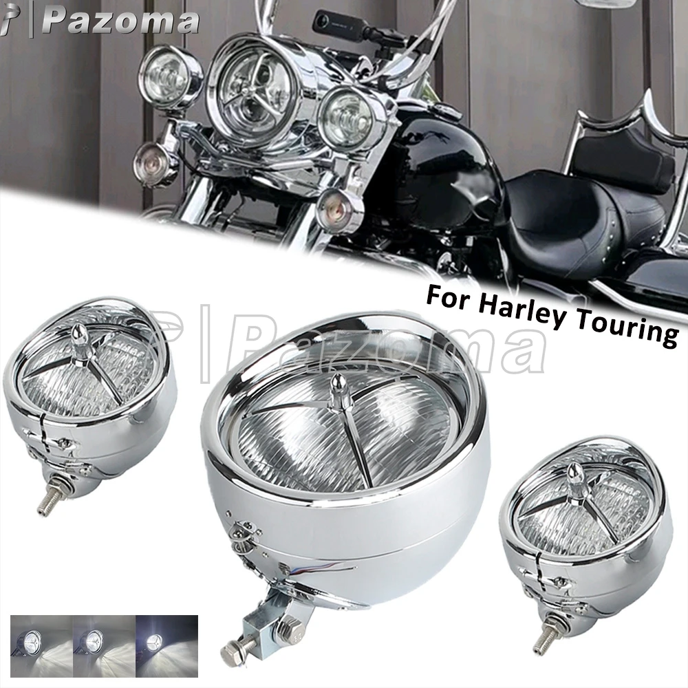 Универсальная фара для Harley Electra Glide FLHT Road King FLHR Street FLHX вспомогательная лампа