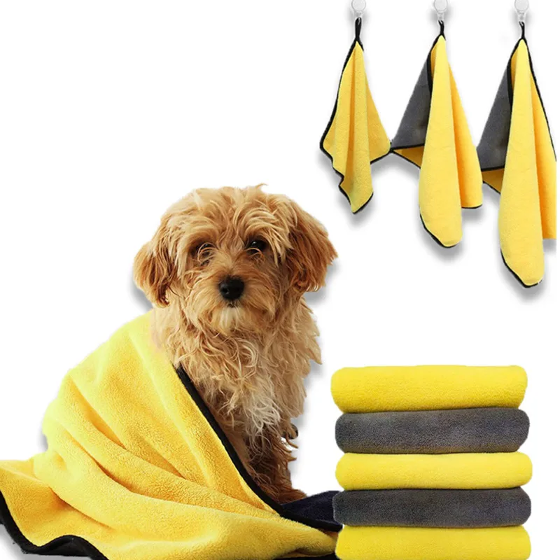 

Быстросохнущее банное полотенце для собак и кошек, мягкое абсорбирующее полотенце из кораллового флиса, удобные чистящие салфетки, товары ...