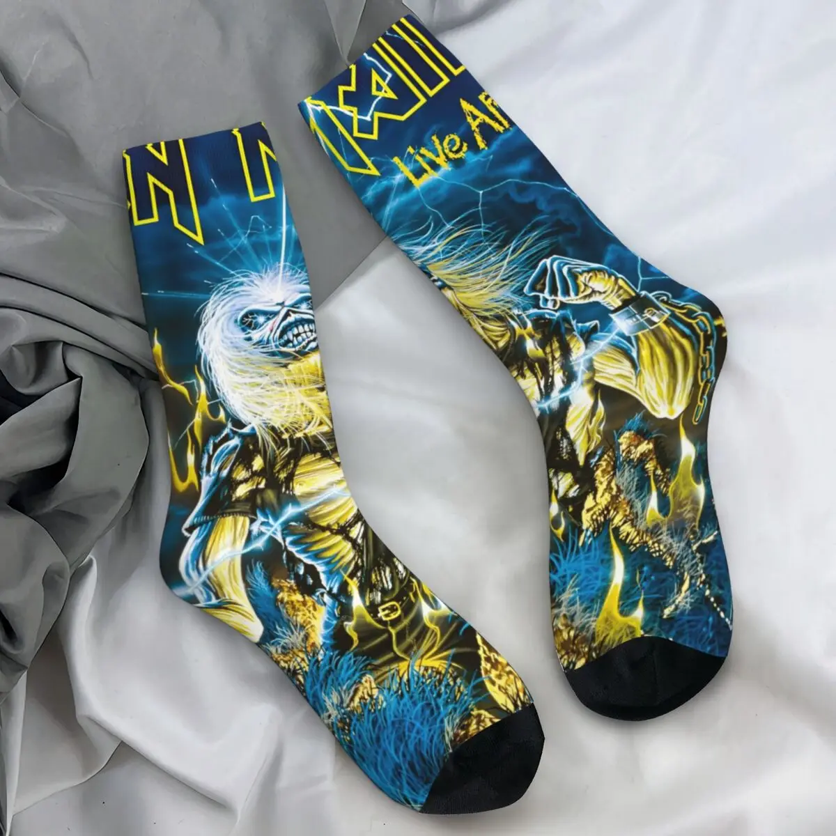 Железные чулки для горничных забавные носки с принтом Creazy осенние против пота