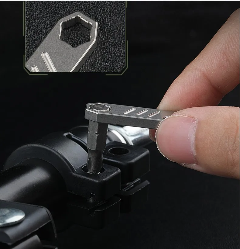 MF Mini TC4 титановый сплав лом открывалка для бутылок градуированная шкала