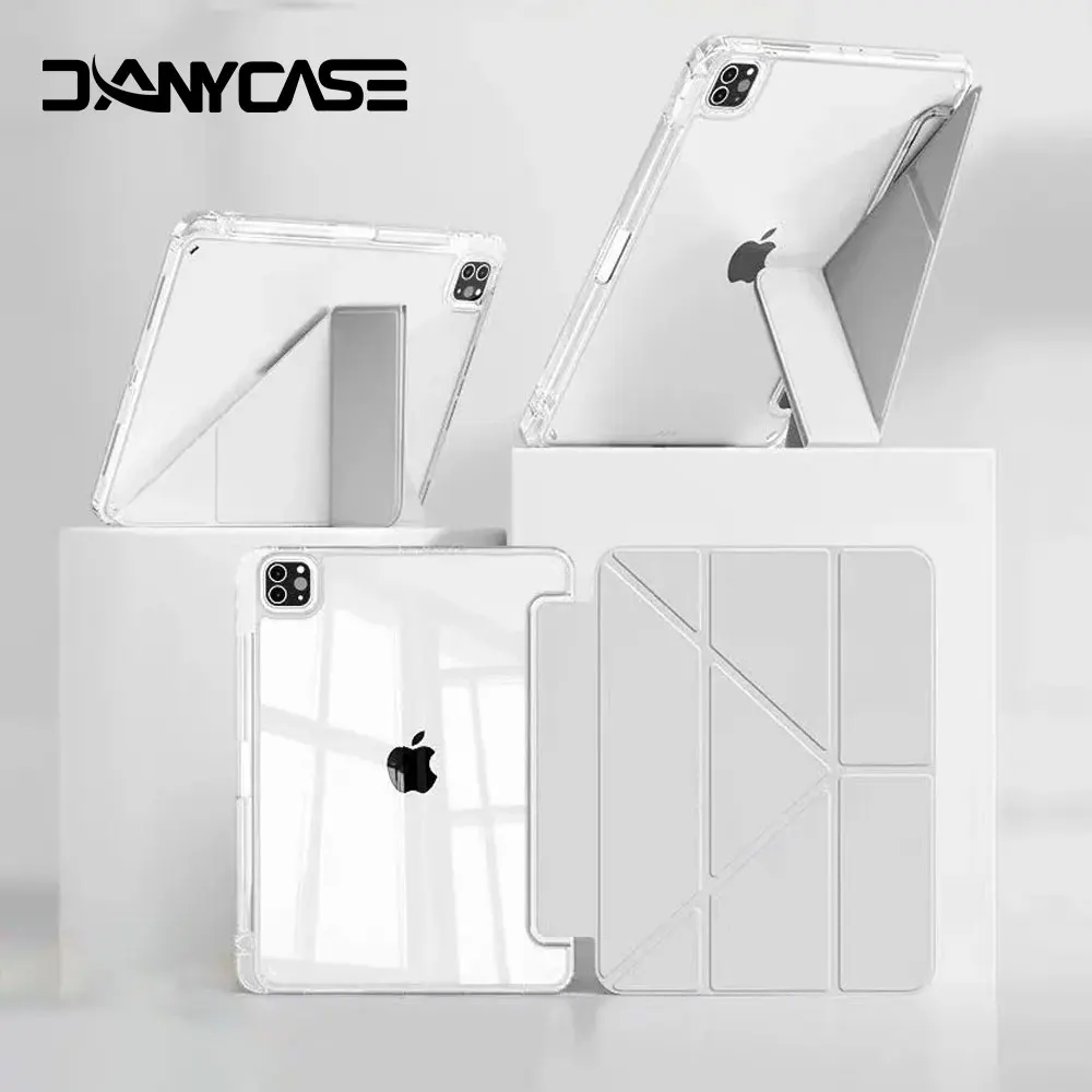 For iPad Case 2024 Air 6 11in 13in M2 M4 10th Gen 10.9 4 5 Pro 11 12.9 10.2 7/8/9th 9.7 5/6th mini 7 Y-bracket Cover