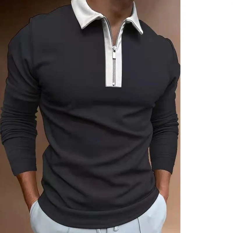 

Summer Men's New Style Pure Cotton High-quality Short-sleeved Embroidery Business Polo Shirt Trendy Zipper Oversize Fashion Top