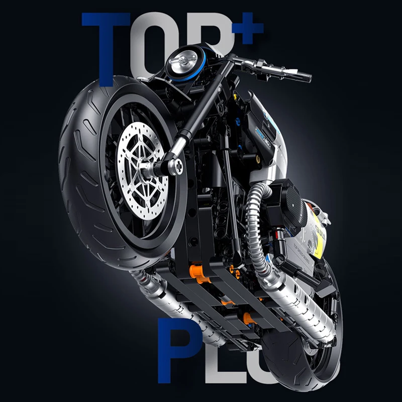 В НАЛИЧИИ MOC Технический 1:8 Мотоцикл R18 Строительные блоки Модель Локомотив