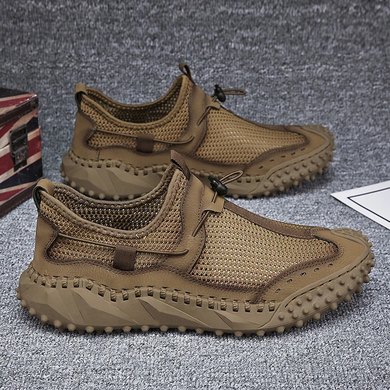 

Кроссовки Coslony мужские на толстой подошве, летние дышащие легкие сникерсы без шнуровки, дизайнерская повседневная обувь ручной работы, на плоской подошве