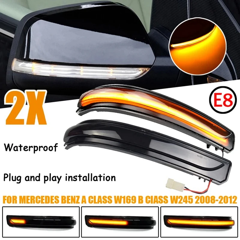 1 пара светодиодных указателей поворота зеркала заднего вида A 1698201121 1698201221 Для