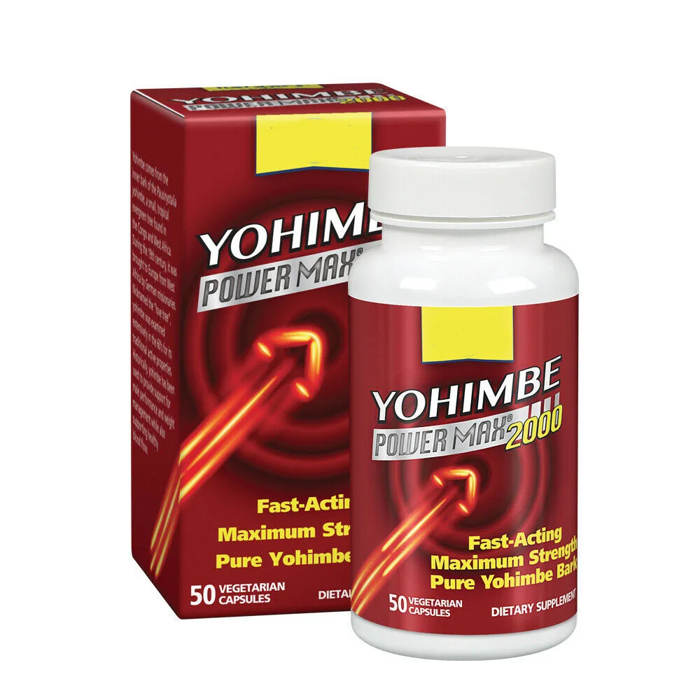 

Natural Yohimbe PowerMax 2000 | 50 VegCaps Fast Acting Maximum Strength Pure Yohimbe Bark