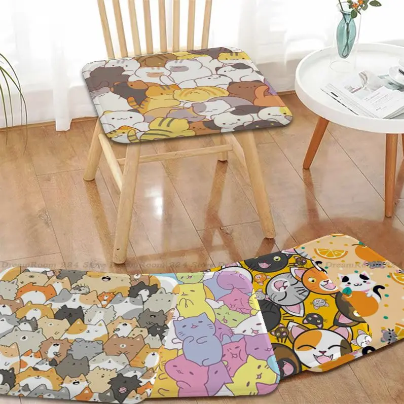 

Kawaii Cat Cushion Mat Creative Fabric Cushion Non-slip Living Room Sofa Decor Students Stool Tatami Office Chair Mat Pad