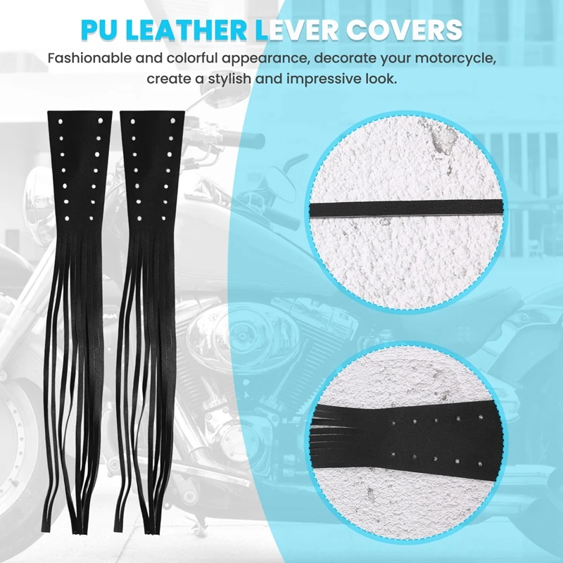 Мотоциклетные черные чехлы для тормозных рычагов из искусственной кожи