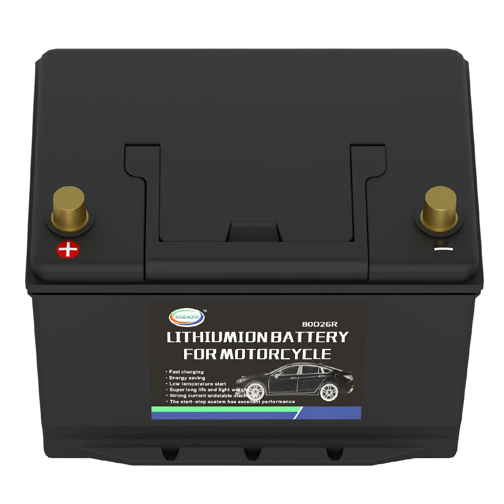 

80D26L/R 12 В LiFePO4 литий-ионный автомобильный аккумулятор 80 Ач CCA1300 глубокий цикл автомобильный сменный аккумулятор для автомобилей авто грузовик трактор