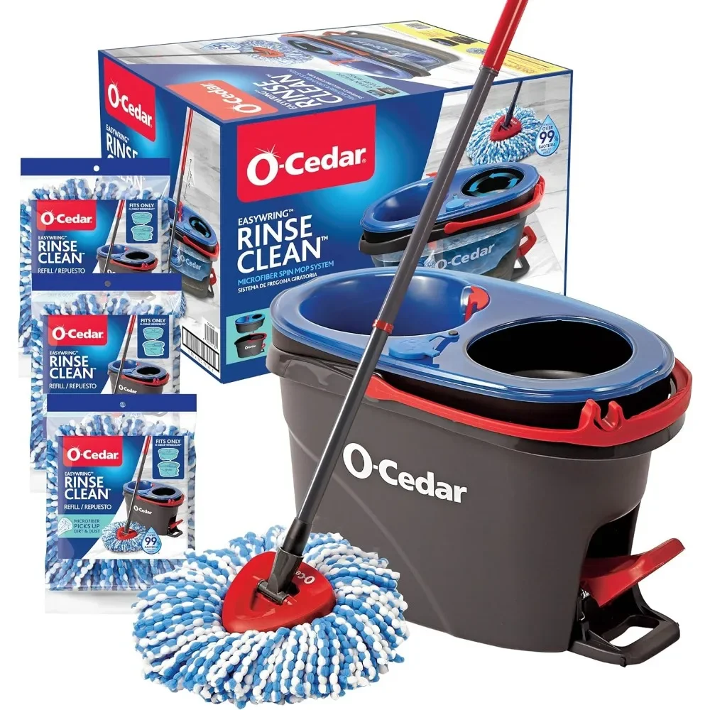 Отжимная Швабра из микрофибры с 3 дополнительными насадками