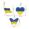 3Pcs DIY Diamond Painting Keyrings Ukrainian Flag Key Chain for Bag Backpack Car Hanging Charm Gift Accessories 6
