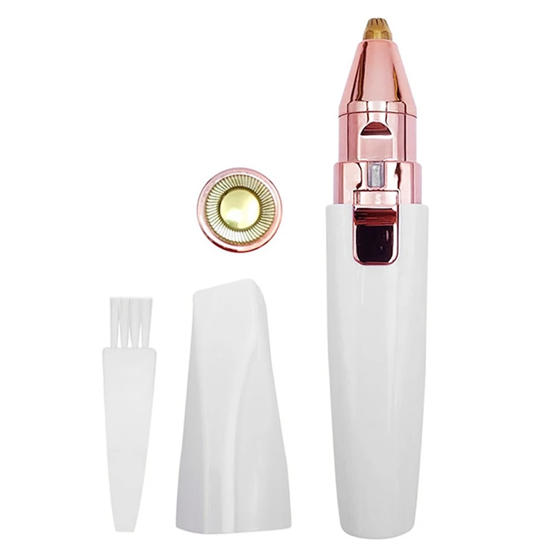 

2 In 1 Electric Eyebrow Trimmer Painless Eye Brow Epilator For Women Makeup Razors Portable Facial Hair Removal Shaver