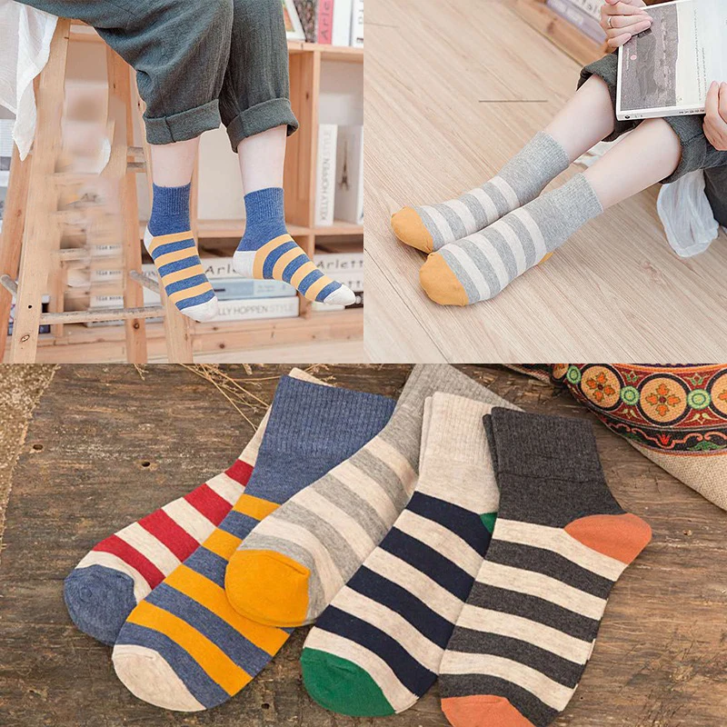 

Rainbow Stripe for Womens Casual Socks Fashion Zebra Cotton Winter High Long Sock Black Harajuku Plus Size Funny Women Art Sox