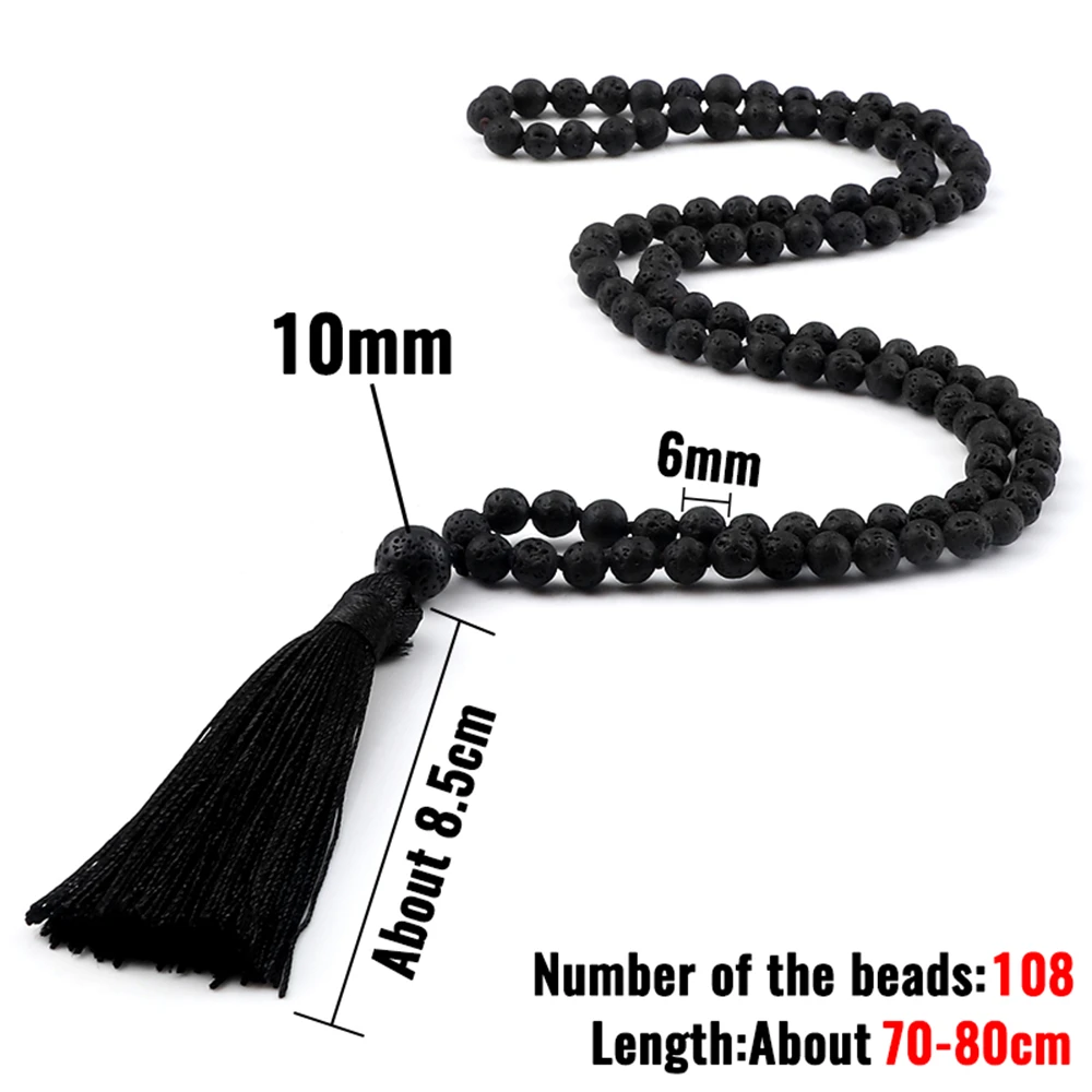 Женское Ожерелье из натурального камня тигрового глаза 6 мм 108 бусин ожерелья с