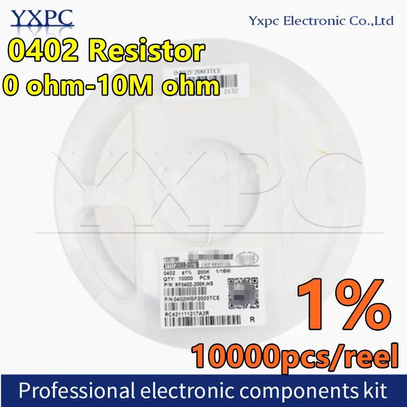 

10000 шт. 5% 0402 резисторы 1/16 Вт чиповый резистор 0R ~ 10M Ом 0 10R 100R 220R 330R 470R 1K 2K 10K 47K 100K 0 10 100 330 470 Ом