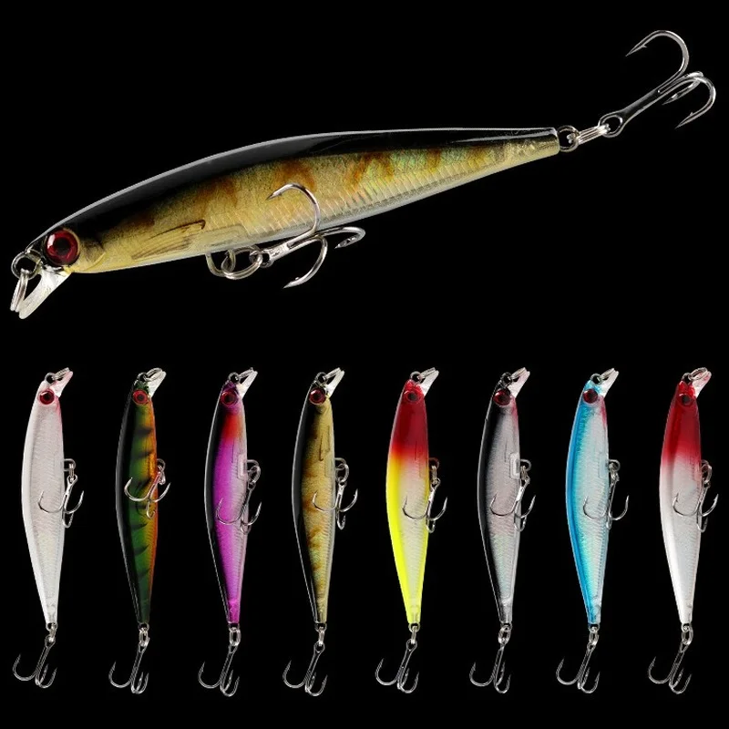 

8 см/5,2 г, мини-бионическая приманка Мино, жесткая приманка, искусственная приманка для рыбной ловли, жесткая рыба, искусственная приманка