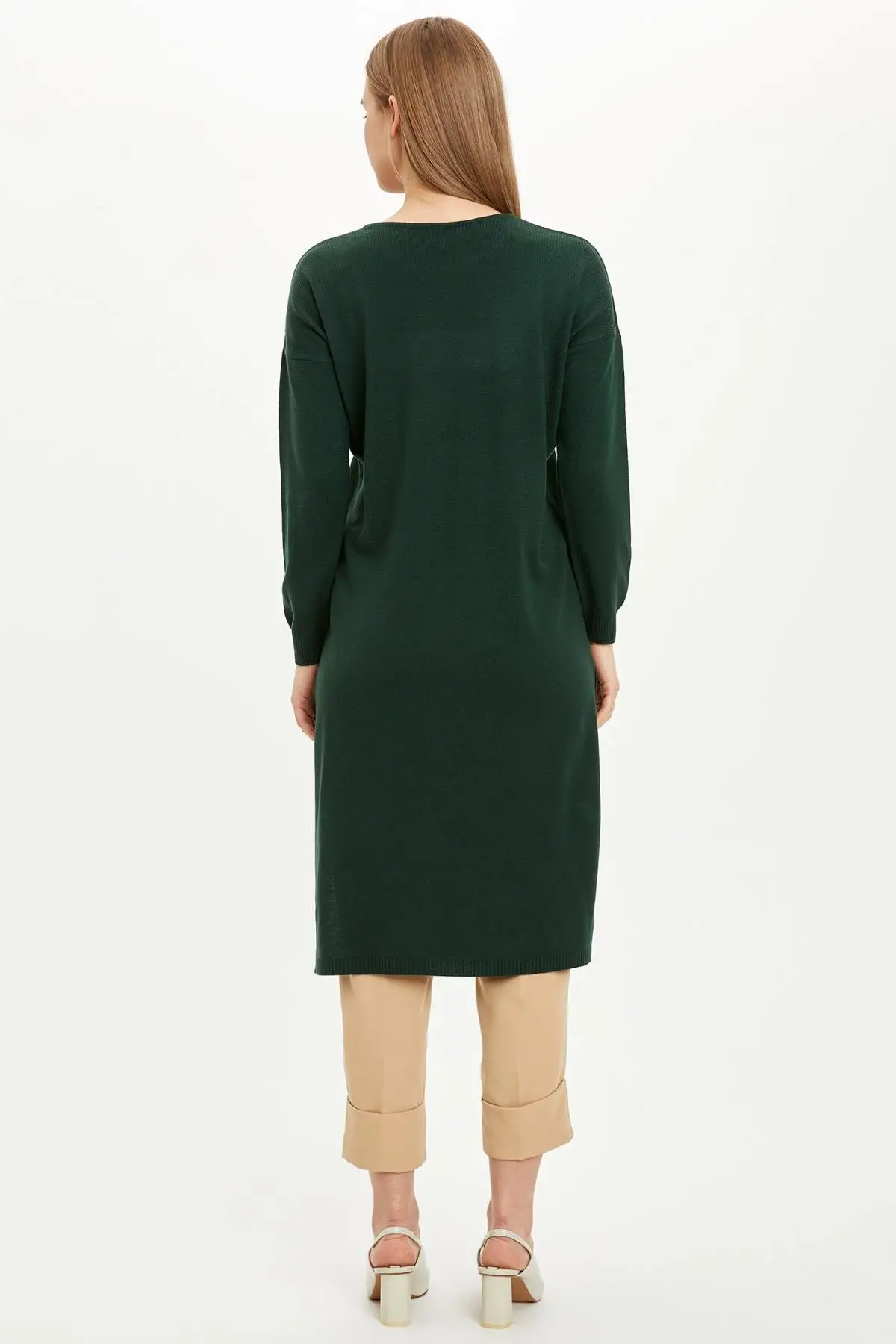 

Women's Tunic Sweater Green Low Handle taylor the slit Women Muslim Tunic 2021 Fashion