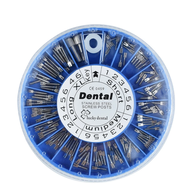 

120pcs/Box Sliver and Gold Dental Stainless Steel Screw Post Gold Plated Screw Materials For Dentist Tools