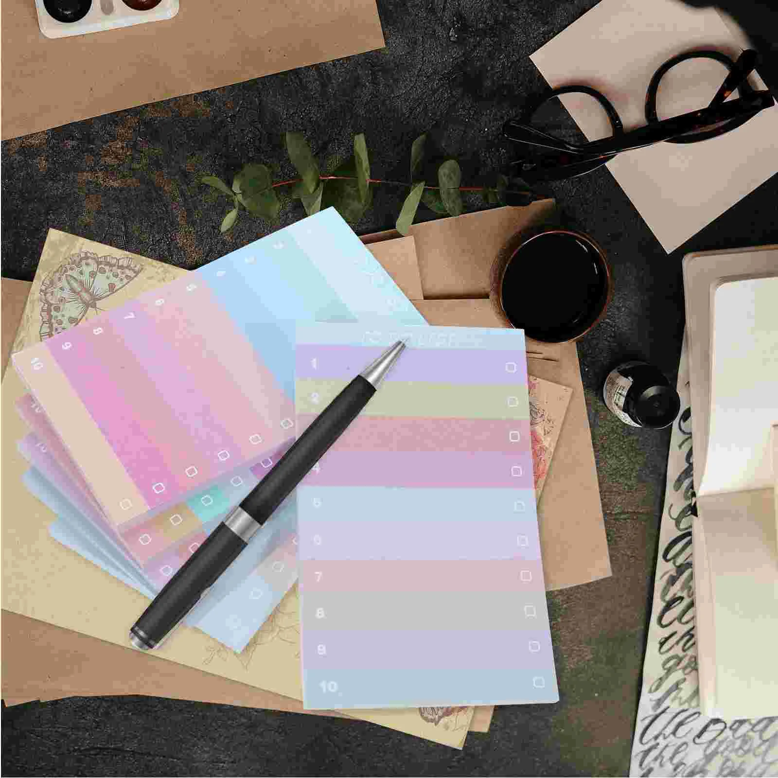 

12Pcs Rainbow Daily Planner Notepad To Do List Notebook Schedule Plan Pad Daily Planning Notebook