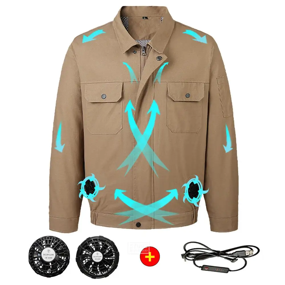 

Men Summer USB Charging Air Conditioning Clothing Fan Vest Cooling Cooling Outdoor Sport Cooling Camping Hiking Fishing Man