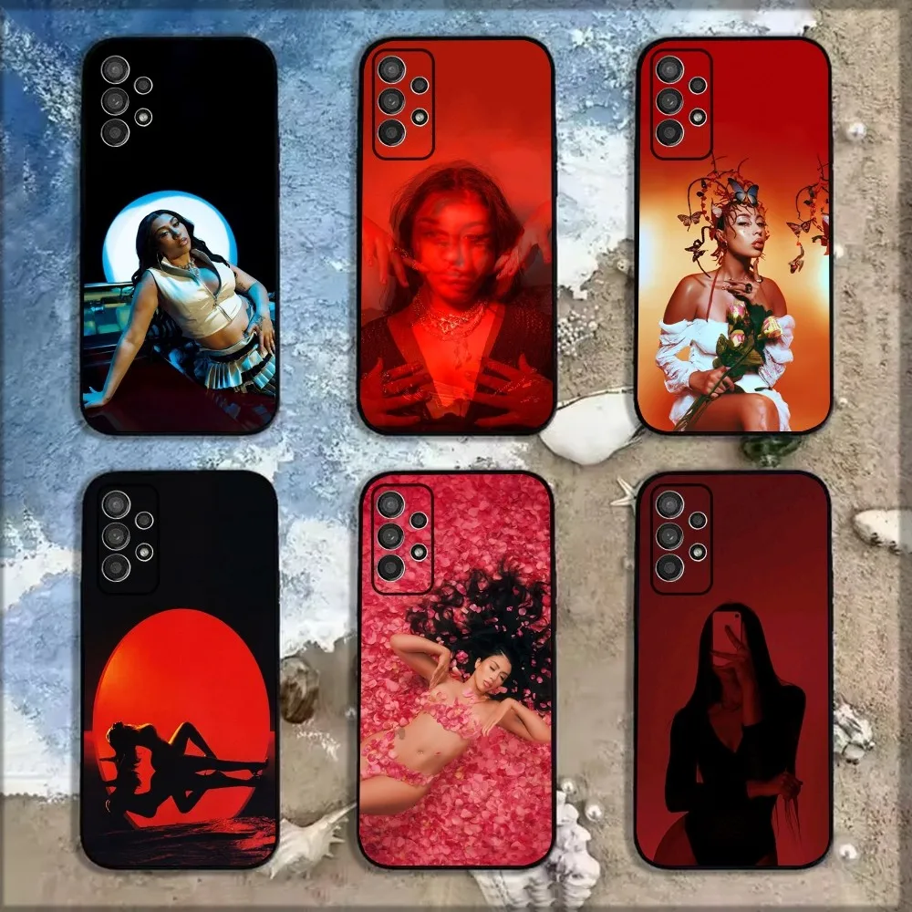 Чехол для телефона Hot Singer K-Kali Uchis Samsung Galaxy A13 A21s A22 A31 A32 A52 A53 A71 A80 A91 мягкий черный