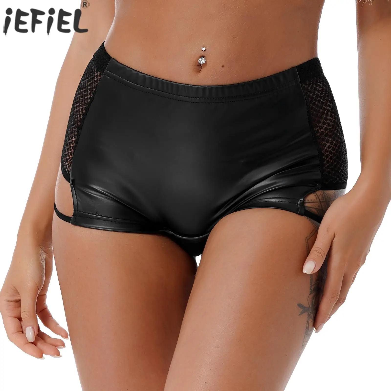 

Женская юбка-карандаш из ПУ кожи, с заниженной талией