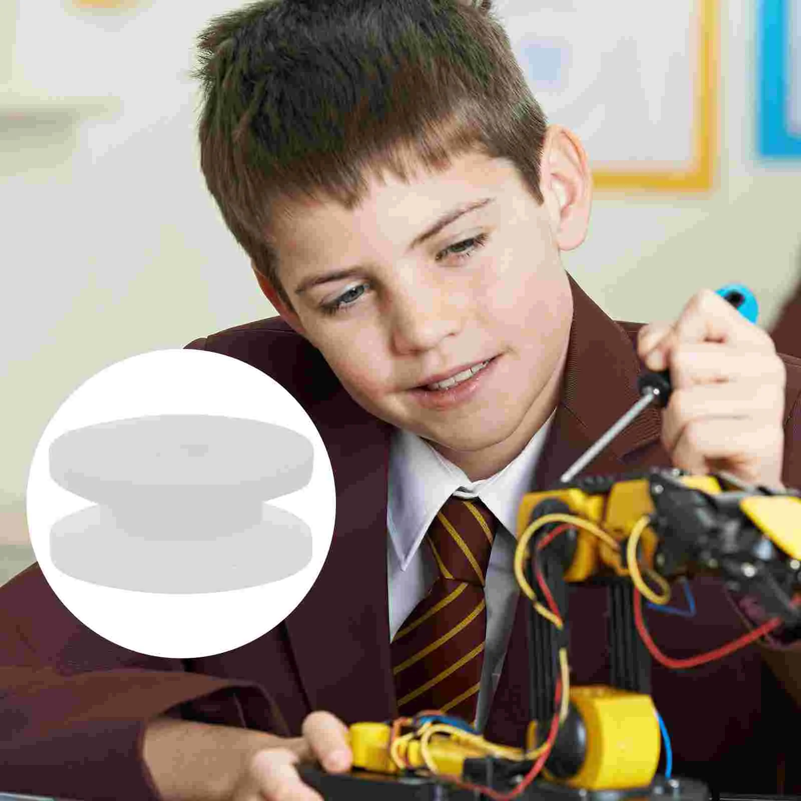 100 шт. шкив игрушки-роботы двигатель модель DIY колесо с отверстием 2 мм пластиковый