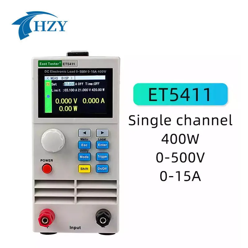 

ET5411 400 Вт, 500 В, 15 А, интерфейс RS485/232, точный программируемый электронный тестер емкости аккумулятора постоянного тока, тестер нагрузки постоя...