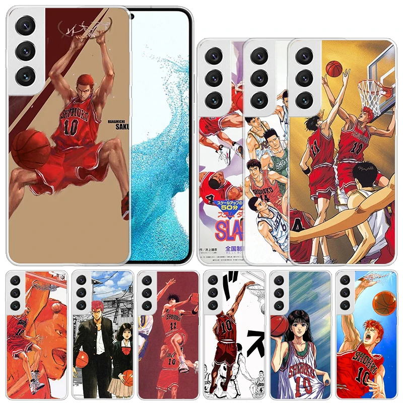 

Slam Dunk Basketball Anime Soft Cover for Samsung Galaxy S23 S22 S21 Ultra S20 FE S10 Plus Print Phone Case S10E S9 S8 + Pattern