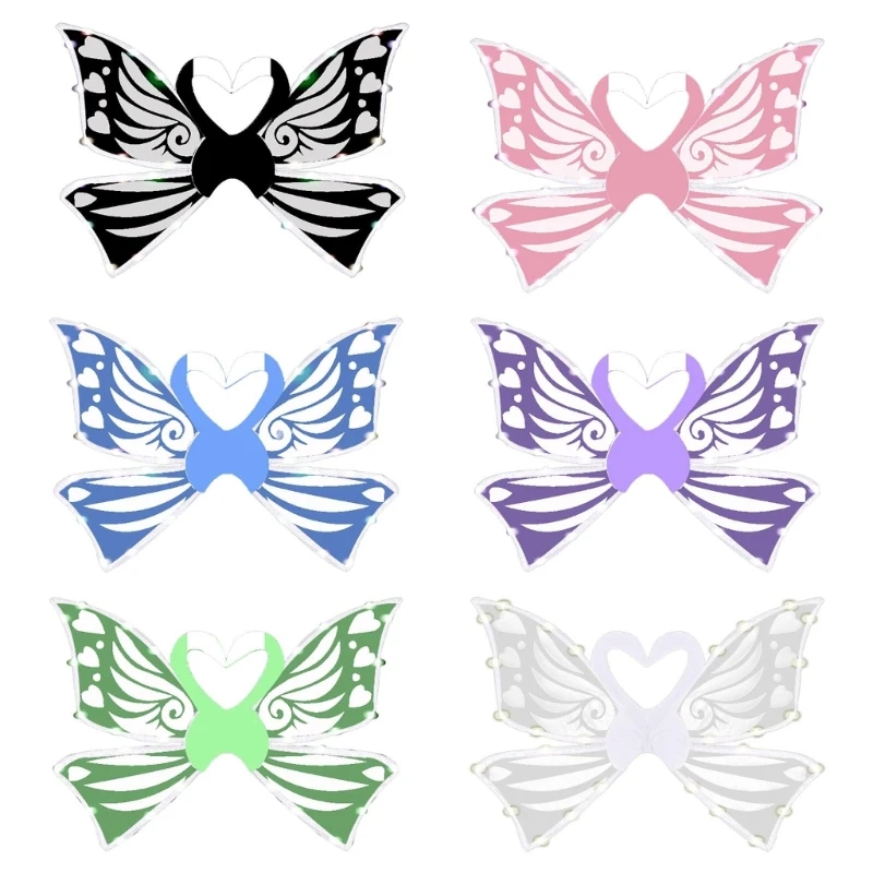 

Light Up Wings Costume for Kids Halloween Cosplay Pary Dress Up Accessory Butterflies Fairy Wing for Adults 6.7x18inch