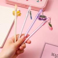korea kawaii stationary 4pcs ballpoint pens for girls beautiful pendant design bullet gel pen for school office writing supplies