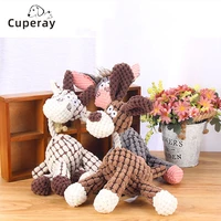 dog toys plush cleaning teeth squeaky interactive game cartoon animal corn donkey shaped cotton rope bite resistant pet dog toy