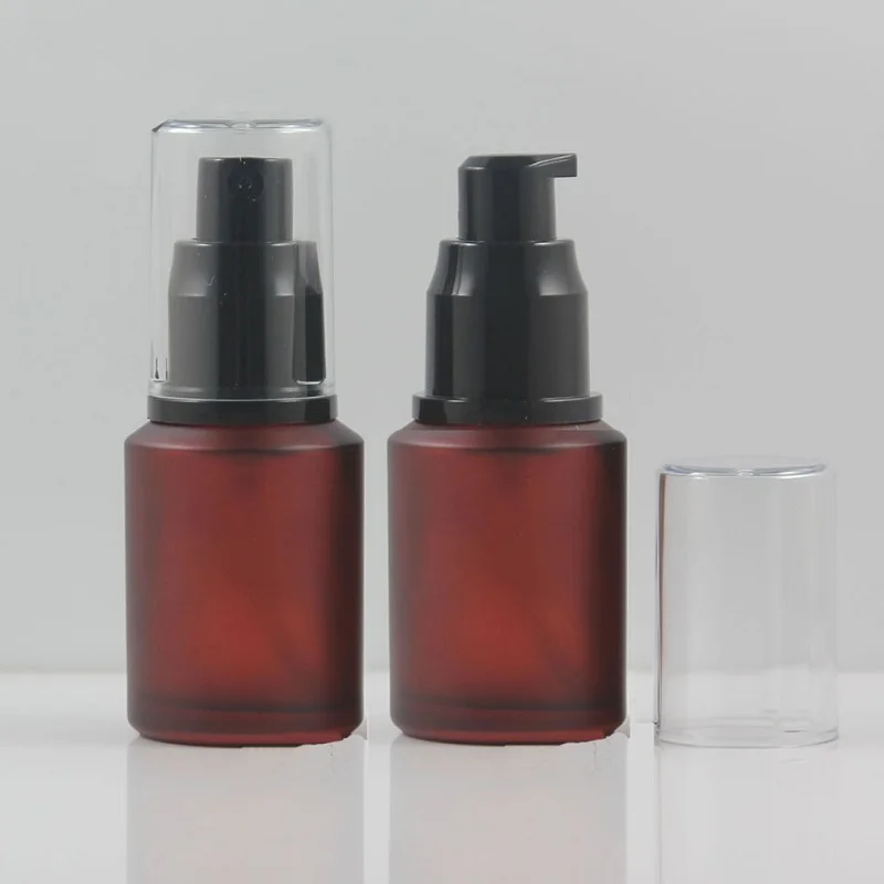 30мл матовая блестящая черная стеклянная бутылка с дозатором для лосьона/спрея для лосьона/эмульсии/фундамента/сыворотки/спрея для тумана/тонера упаковки
